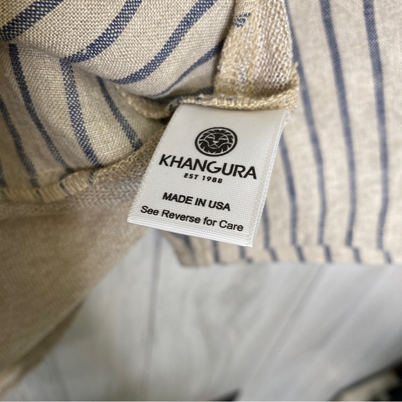 Khangura Linen Colorblock Patchwork Linen Top Lagenlook size XS Extra Small - Picture 9 of 10